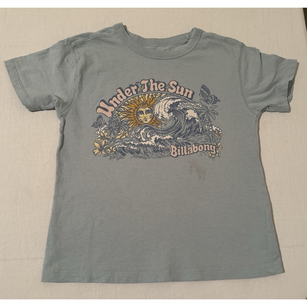 Billabong Shirt Short Sleeve Casual Crew Neck Lightweight Kids Medium